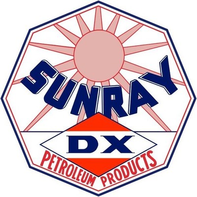 Sunray Petroleum Products DX Gasoline NEW Sign: 40'' Diecut USA STEEL