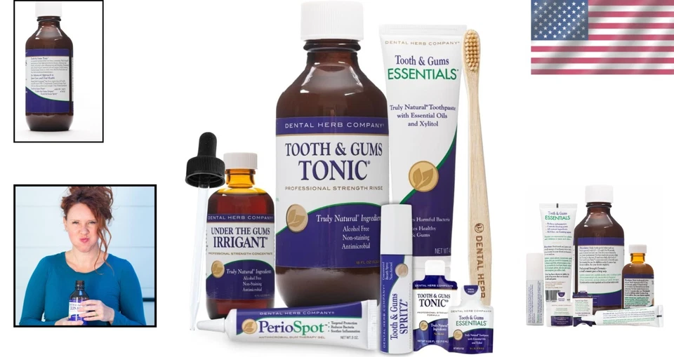 Sistema terapêutico de cuidados bucais com óleos essenciais - 18 oz líquido para gengivas saudáveis - Imagem 2 de 4