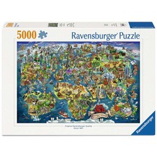 Ravensburger Illustrated World Map 5000 Piece Jigsaw Puzzle Educational