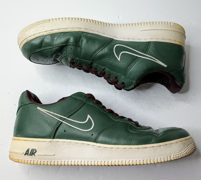 Nike Air Force 1 Retro Low Hong Kong Mens 9.5 Green & Burgundy 2017 # 845053-300