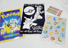 2016 Nintendo Pokemon Character Crayons 6 Pack Coloring Book With Stickers