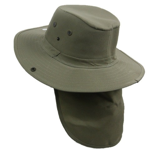 Bucket Cap Fishing Hiking Army Military Neck Cover Sun Flap Hunting Safari Hat - Picture 23 of 35
