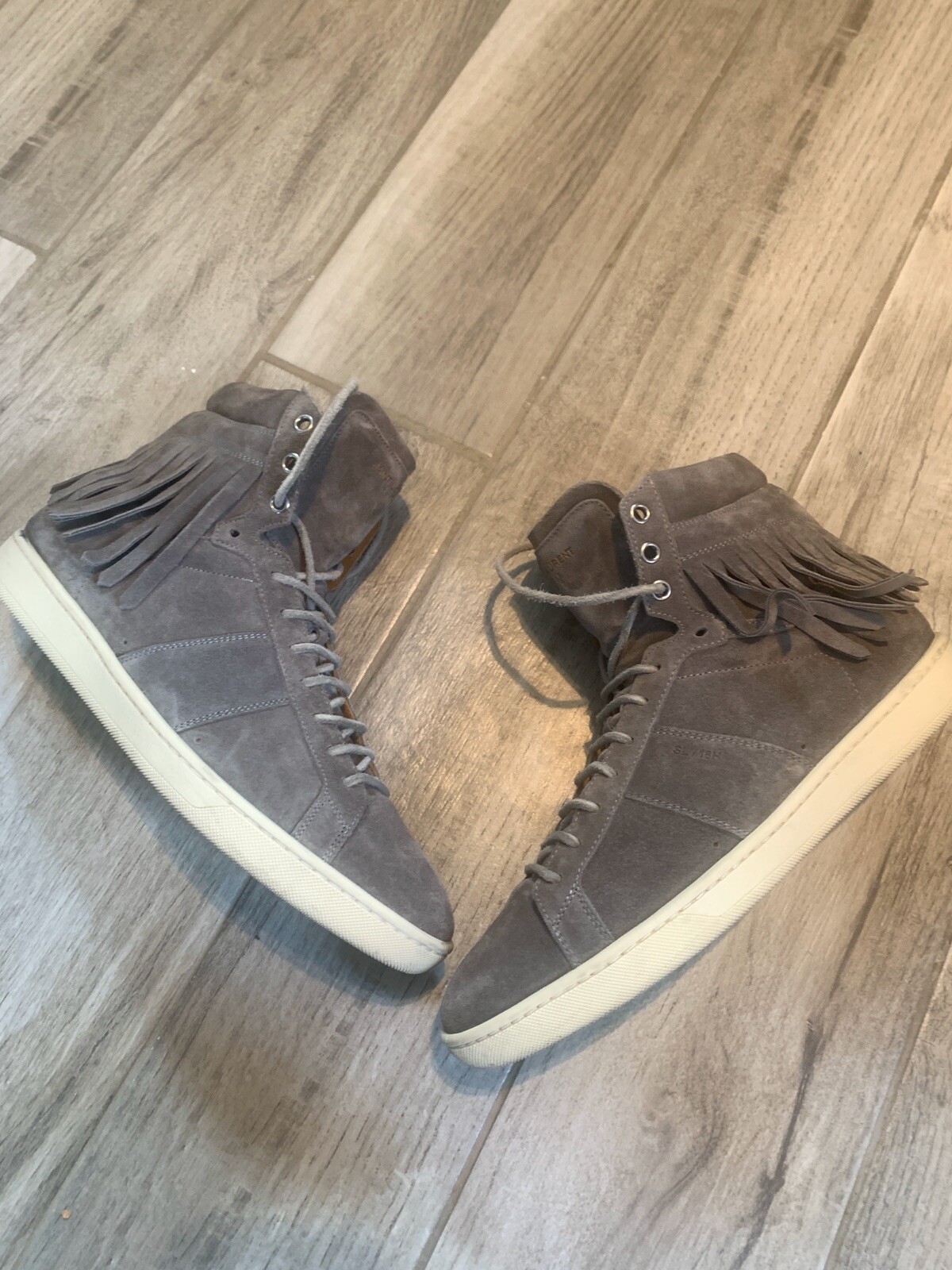Saint Laurent scarpe sportive alte uomo sneakers camoscio 100% originali