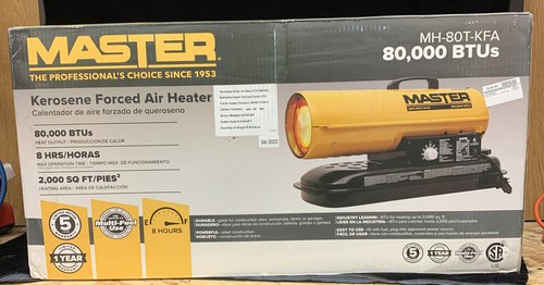 Master MH-80T-KFA Air Heater - Black/Yellow for sale online | eBay