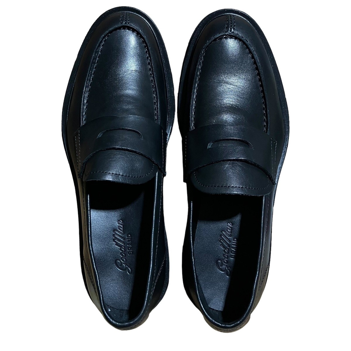 Good Man Brand Men’s 7.5 Black Leather Lexington Penny Loafers By Russell Wilson Men main image 4