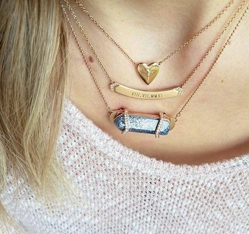 Keep Collective ROSE GOLD HORIZONTAL CHARM NECKLACE, VINTAGE! - Picture 3 of 4