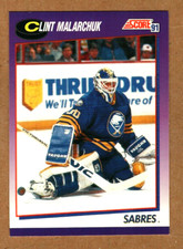 1991-92 Score American Hockey Card - #438 Clint Malarchuk - SABRES