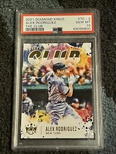 PSA 10 GEM MINT BASEBALL CARD 2021 DIAMOND KINGS THE CLUB ALEX RODRIGUEZ