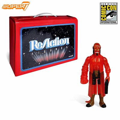 Hellboy Carry Case SDCC 2018 Clear Red Variant Figur Reaction 3 3/4 Inch Super7