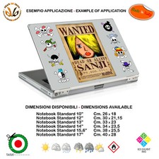 Wanted sanji one piece sticker notebook tablet sticker cartoon print pvc 9pcs