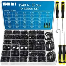 1540Pcs O Rings Assortment Kit Metric Nitrile Rubber Oring Set with 4 Pick