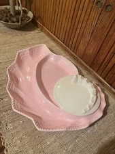 Vintage Hoenig of California Divided Serving Chip Dip w/ LID Dish 471 Pink 1950s