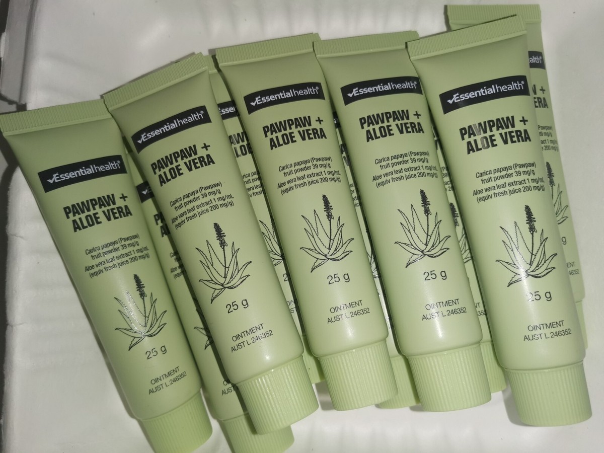 10 x 25g Tube Essential Health PAWPAW + Aloe Vera Ointment Paw Paw Nappy  Rash | eBay