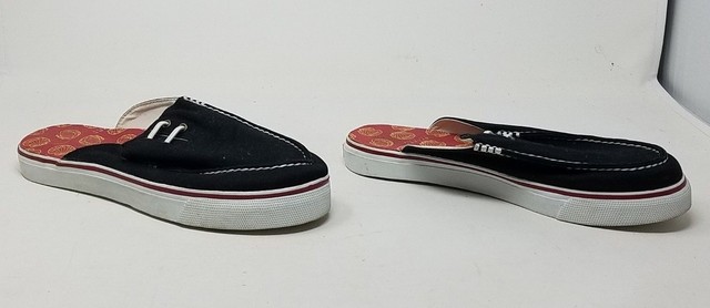 sperry canvas mules