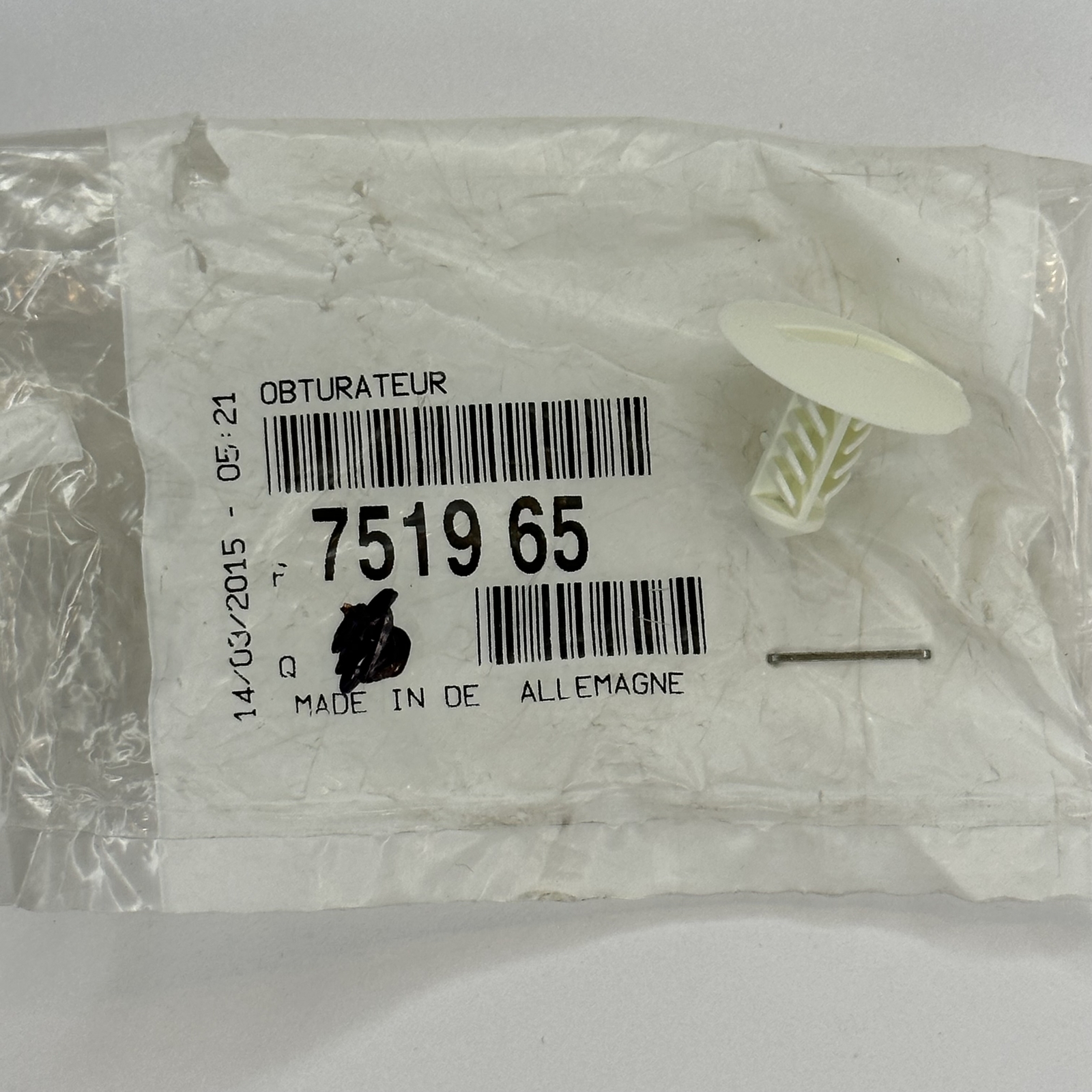 Peugeot Citroen Interior 1x White Retainer Plug Cover Cap Clip 