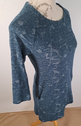 WHITE STUFF Tunic Dress Half Sleeve Sea Green Print Jacquard Jersey Mini UK 8 - Picture 4 of 18