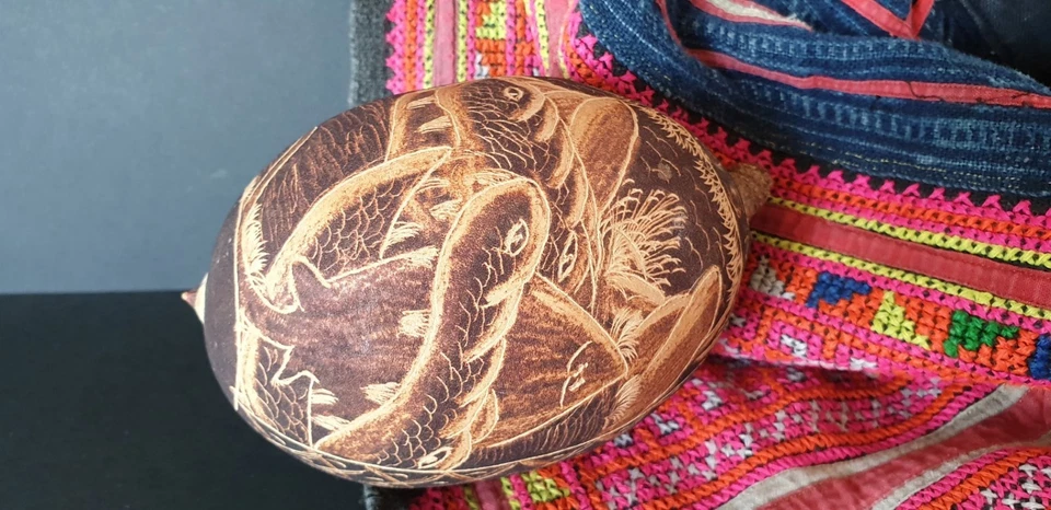 Old Australian Aboriginal Carved Kimberley’s Boab Nut …beautiful signed... - image 4 of 4