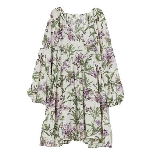 H&M HM Edition FLORAL-APPLIQUED Lace DRESS Short White CLASSIC STYLE | eBay