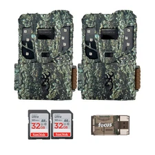 Browning 2PK Pro Scout Max Extreme HD Trail Camera 32GB MCard Reader HUNTING