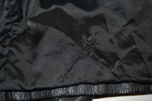 I.O.U. Soprabito uomo vera pelle nero cintura vita 2 bottoni anteriori taglia L - Foto 11 di 13