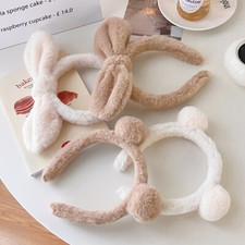 Cute Winter Plush Bear Ears Warm Headband Women Girls Hoop Band Accessories   