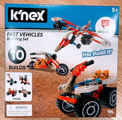 K'nex Fast Vehicles Building Set 96 Pieces