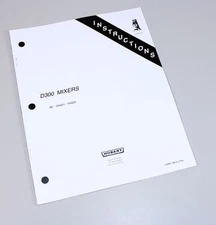 Hobart D300 Ml104421 104423 Mixer Instructions Operators Owners Manual
