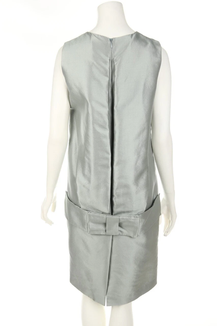 Abito Prada Seta Lana Seta I 44 = D 38 grigio verde