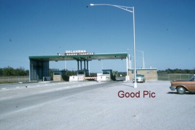 #XX18-b Vintage 35mm Slide Photo- Will Rogers Turnpike-Red Kodachrome- 1950s