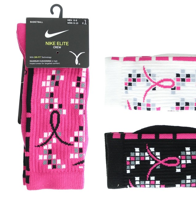 breast cancer basketball socks