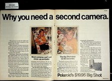 1972 Polaroid's Big Shot Camera 60 Seconds Vintage Print Ad 5465