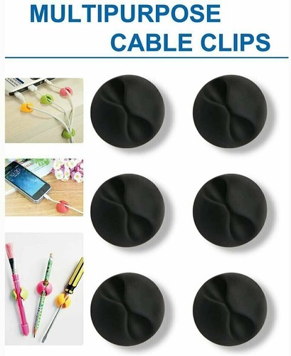 10 Pcs Cable Clip Grip Desk Wall Organizer Wire Cord Type USB Charger Holder - 第 3/6 張圖片