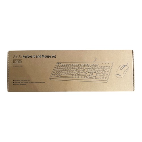 ASUS U2000 Wired Keyboard and Mouse Set - Brand New Sealed