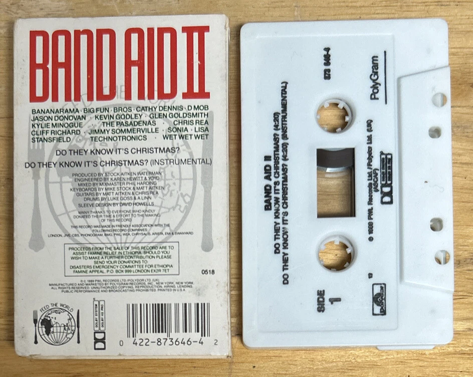 Band Aid II Do They Know It’s Christmas Cassette Single Bananarama Techotronics Foto 2 de 4