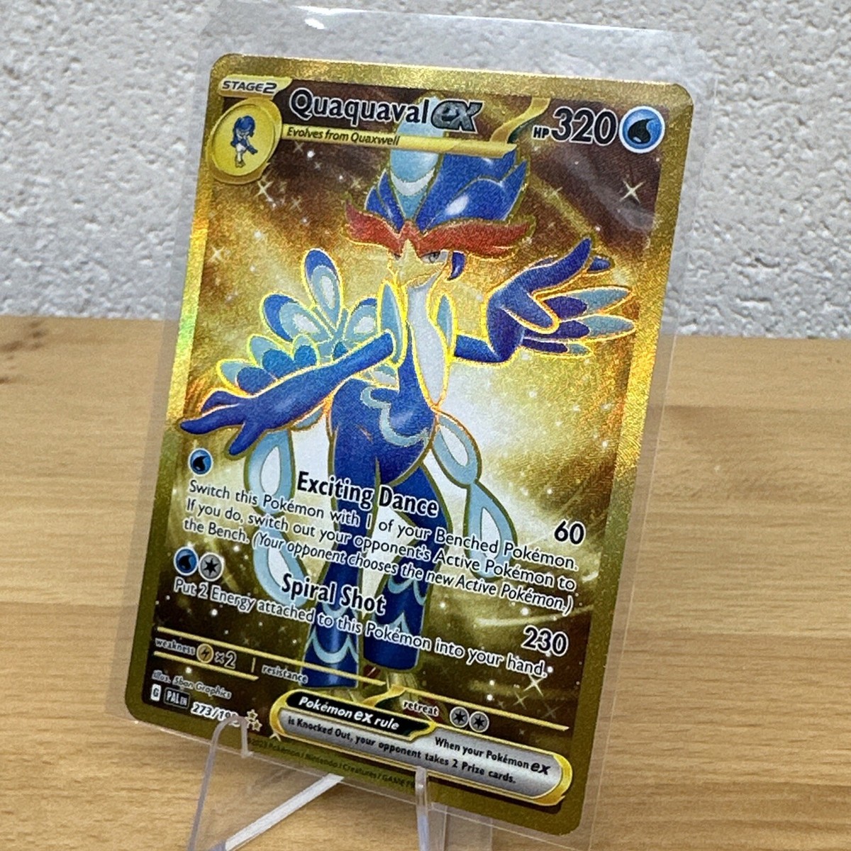Quaquaval EX - 273/193 Paldea Evolved (Pokemon) Full Art Gold Hyper Rare |  eBay