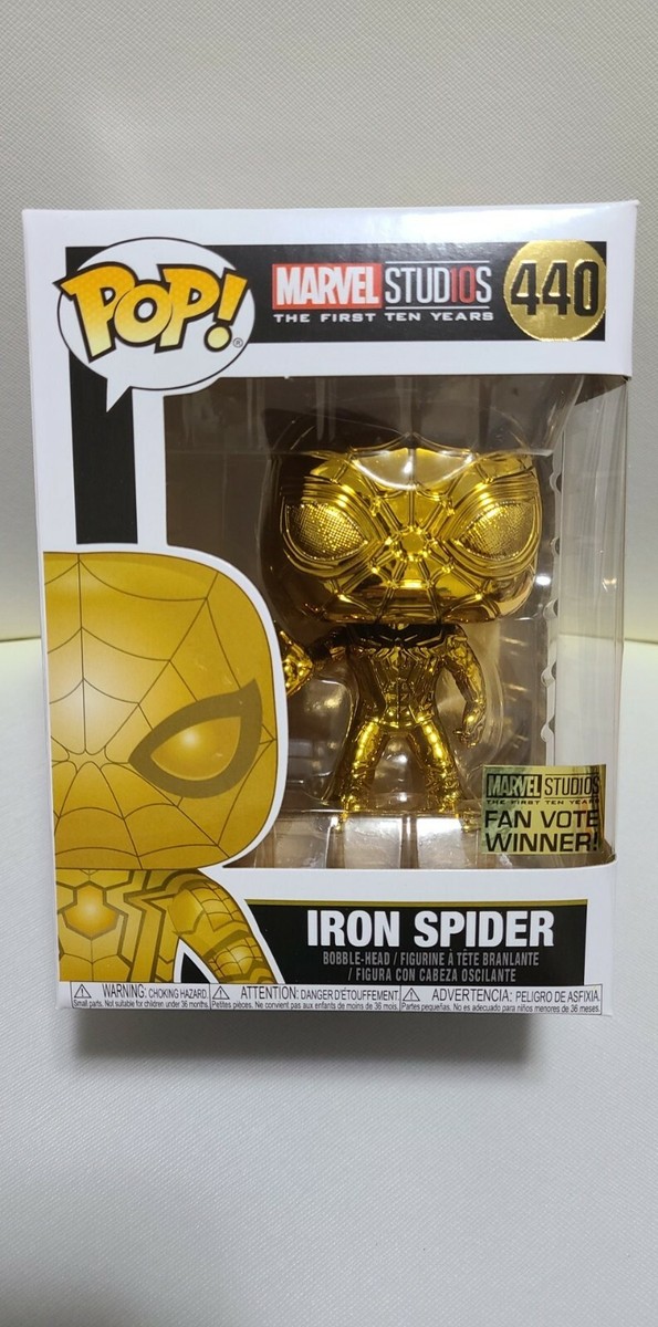 Funko Pop! Marvel Gold Chrome Iron Spider #440 Marvel Studios Fan
