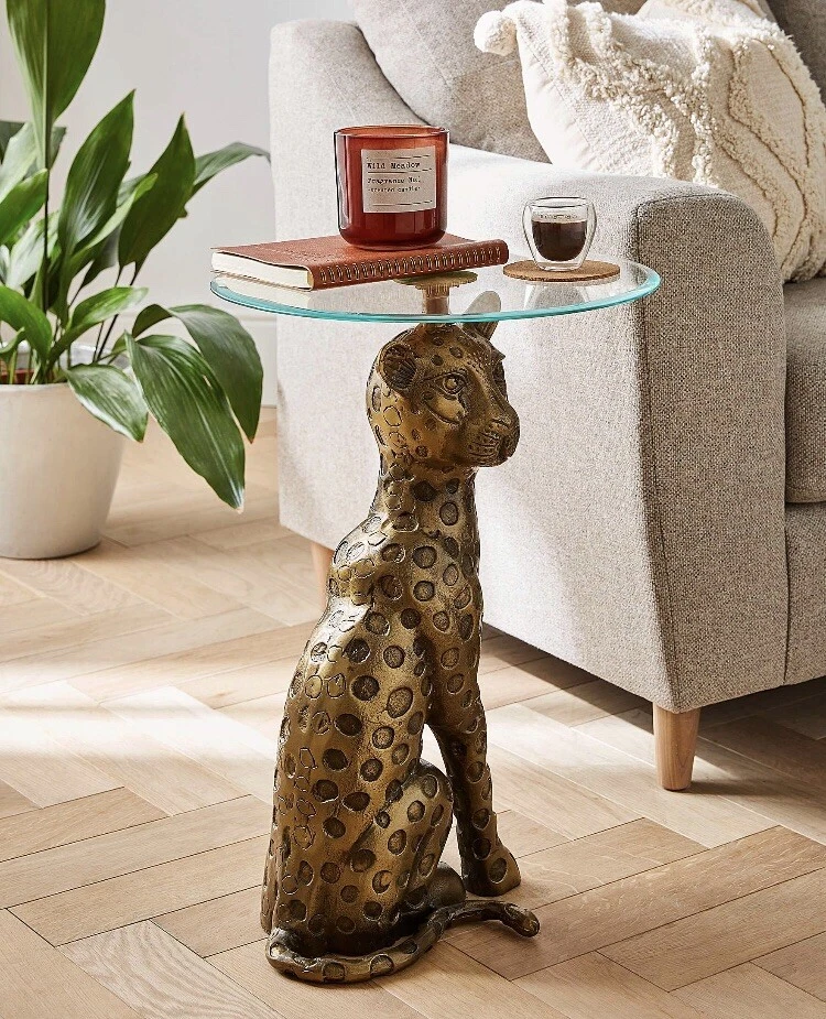 Leopard Side Table End Tables Living Room Furniture