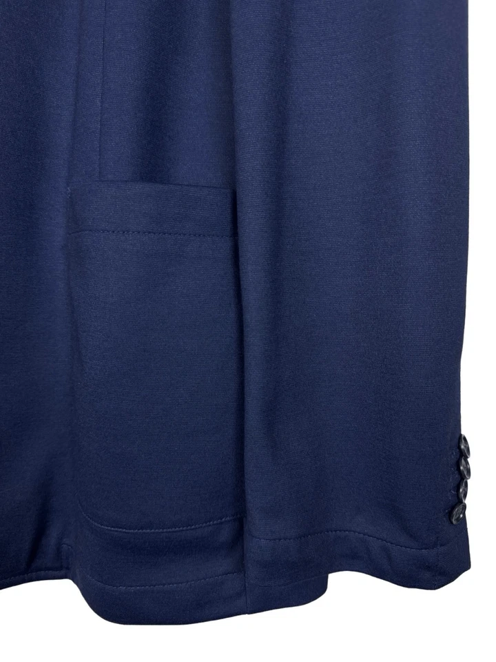 Perry Ellis Single Breasted Sport Blazer Jacket Size L Blue Preppy Business Work - Image 4 of 4