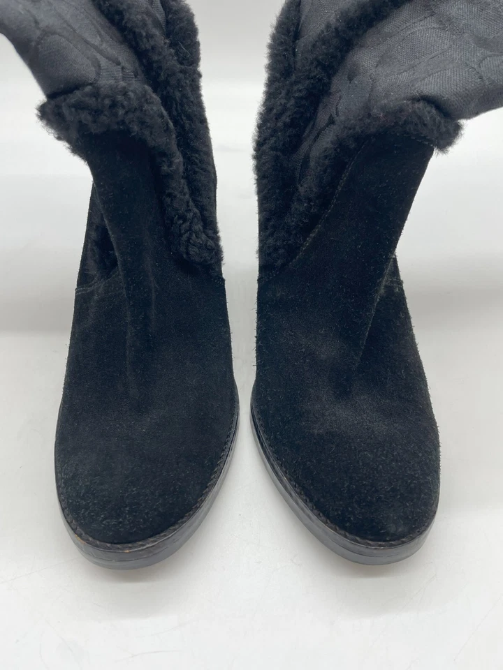 Bottes Coach en daim noir avec logo pour femmes UK 6,5 - Photo 3/4