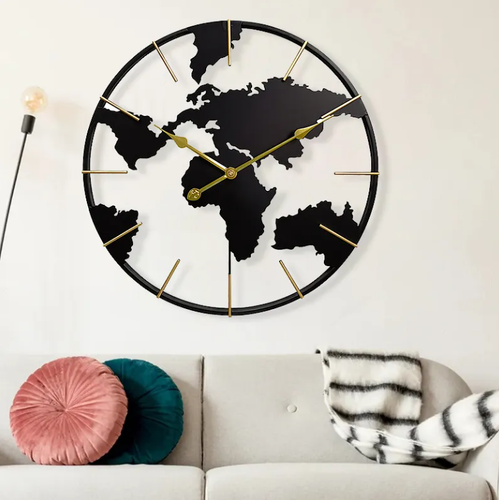 Large Wall Clock Roman Numerals Metal Indoor Big Round Open Face for Living 60cm - Picture 9 of 9