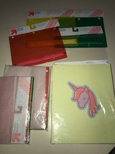 24 UNICORN FOLDERS SCHOOL SUPPLIES 12 PC PENCIL CASES ALL NEW NEVER OPENED TEACH