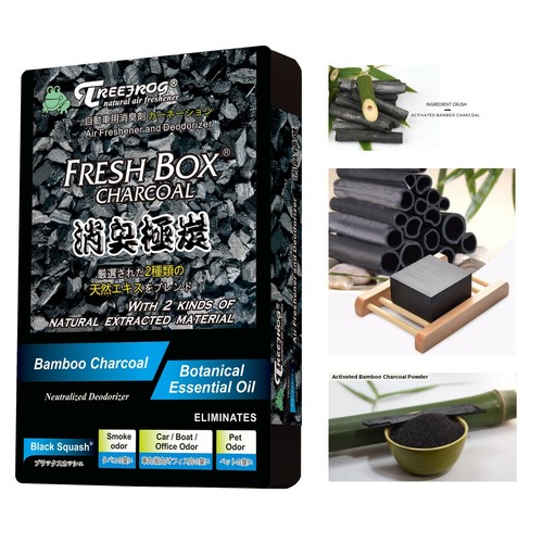 2-pack Tree frog xtreme fresh box charcoal black squash scent JDM air freshener - Picture 2 of 4