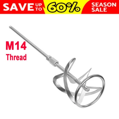 DAYPLUS Rührer für Beton Ø 120/140 x600mm M14 Wendelrührer Rührstab Rührkorb Farbmischer