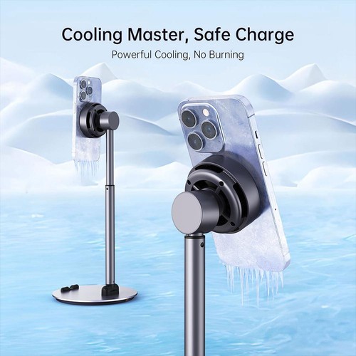 Wireless Charging Phone Holder Mobile Phone Radiator Adjustable Telescopic Rod - Zdjęcie 7 z 14