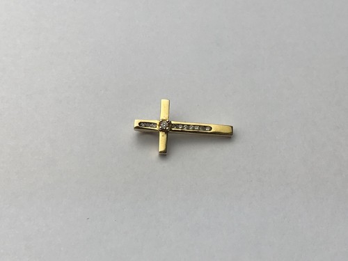 Diamond Cross 9ct Gold Cross Small Gold Diamond Cross Pendant - Picture 9 of 17