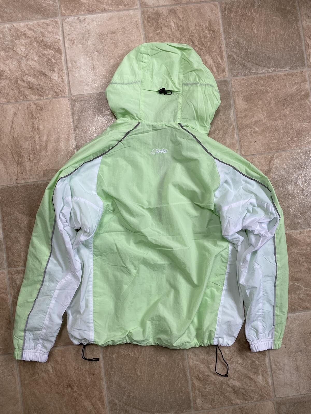 CRTZ Corteiz Spring Jacket Windbreaker- Size L -Mint & White- BNWT- AUTHENTIC ✅ image 4