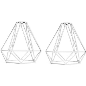 white cage light shade