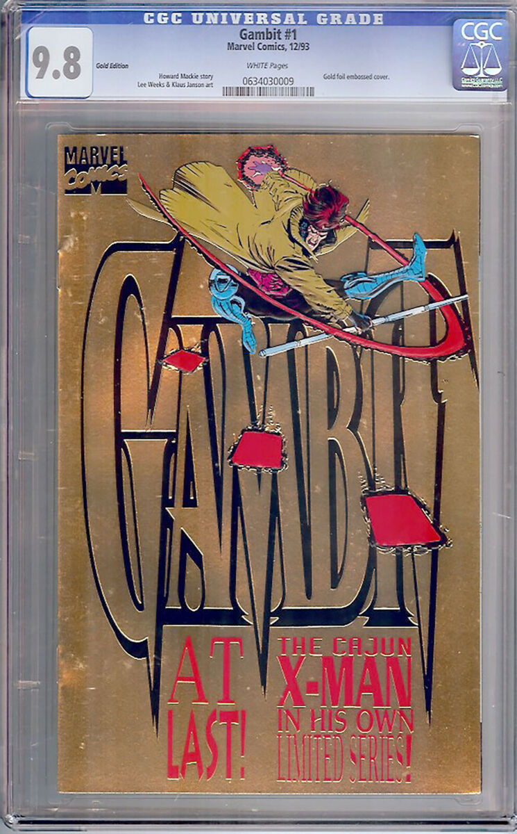 Gambit #1 CGC 9.8 1993 Gold Foil Edition! RARE! X-Men Gambit #1 CGC 9.8 1993 Gold Foil Edition! RARE! X-Men