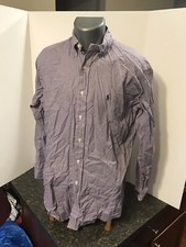 Polo Ralph Lauren Men's LS Button Down Purple Plaid Shirt 15 - 32/33