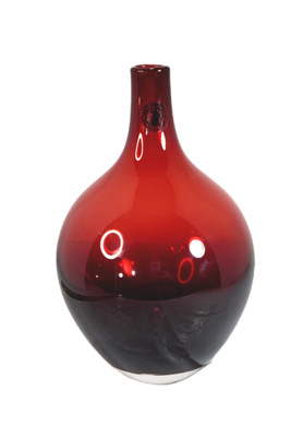 IKEA Salong Red Glass Med. Vase MCM Style by Johanna Jelinek